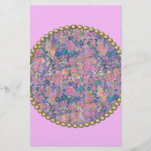 Rosa Medaillon Briefpapier