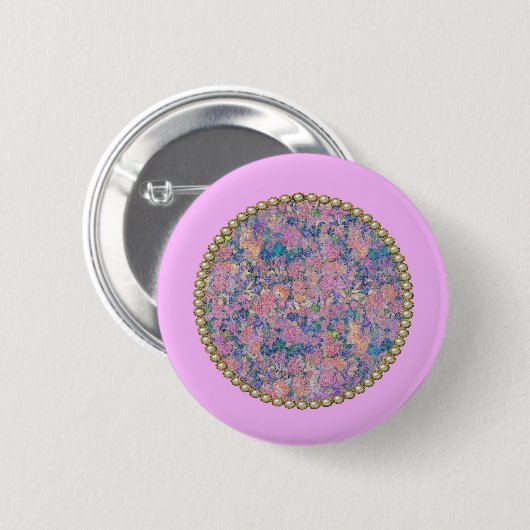 Rosa Medaillon Button (Vorne & Hinten)
