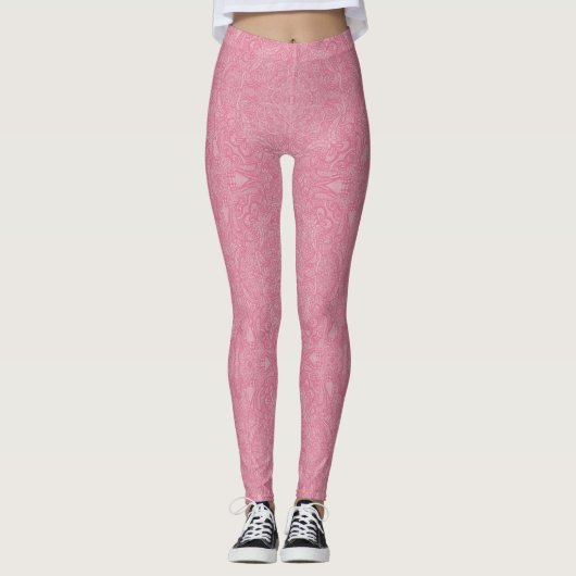 Rosa Medaillon-Leggings Leggings (Vorderseite)