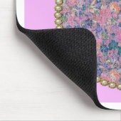 Rosa Medaillon Mousepad (Ecke)