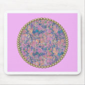 Rosa Medaillon Mousepad (Vorne)