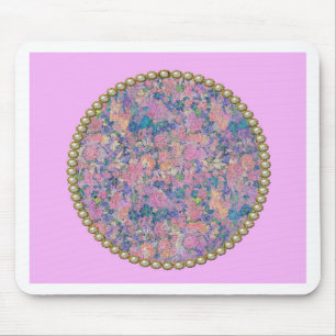 Rosa Medaillon Mousepad