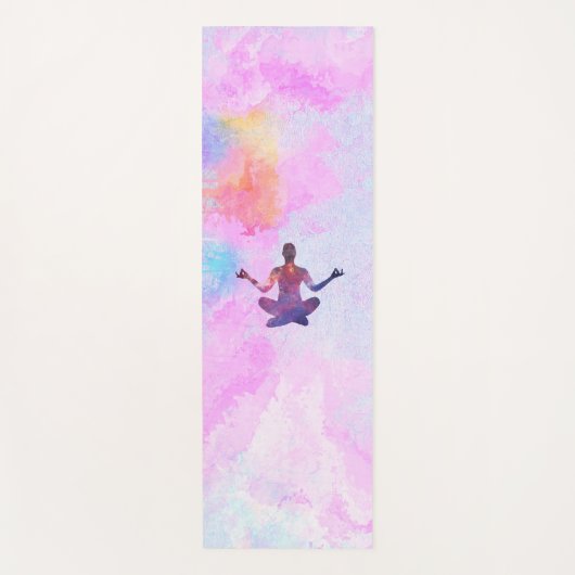 Rosa Meditation  Yogamatte (Vorderseite)