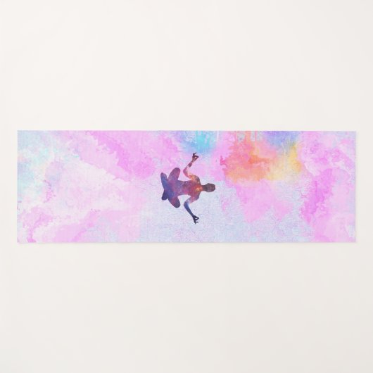 Rosa Meditation  Yogamatte (Vorderseite (Horizontal))