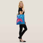 Rosa Meeresalgen Meerestiere Unterwasser Kunst Tasche (Am Model)