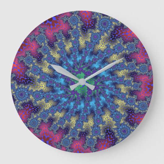 Rosa Meeresbrust Große Wanduhr (Vorderseite)