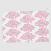 Rosa Meeresmuscheln Golfhandtuch (Horizontal)