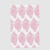 Rosa Meeresmuscheln Golfhandtuch (Vorderseite)
