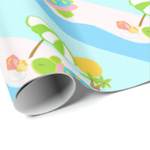 Rosa Meeresschildkröte-glattes Packpapier, 30" x