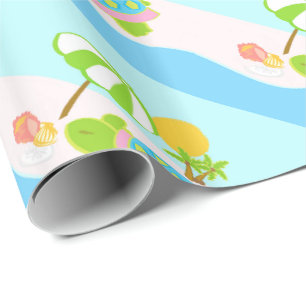 Rosa Meeresschildkröte-glattes Packpapier, 30" x Geschenkpapier
