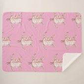 Rosa Meeresschildkröten Sherpadecke (Vorderseite (Horizontal))