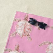 Rosa Meeresschildkröten Strandtuch (Beispiel)