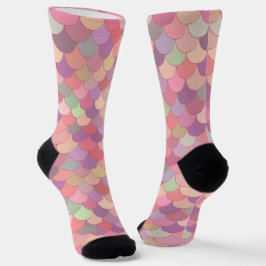 Rosa Meerjungfische Fischskala Niedlich Socken