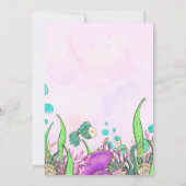 Rosa Meerjungfrau 1. Geburtstag Einladung (Rückseite)