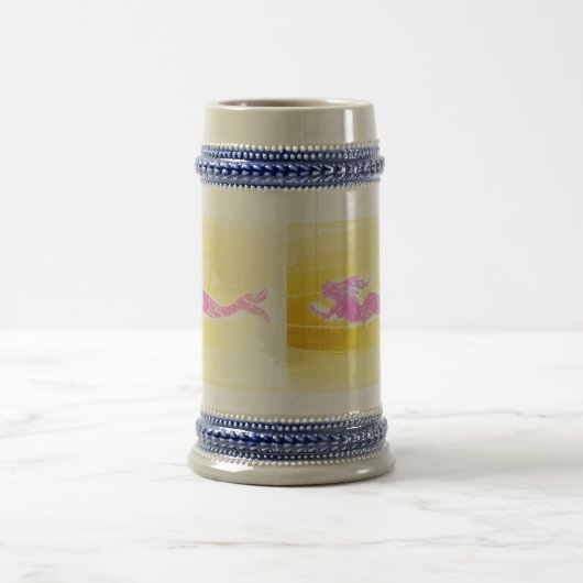 Rosa Meerjungfrau Bierglas (Mittel)