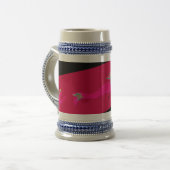 Rosa Meerjungfrau Bierglas (Vorderseite Links)