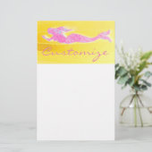 Rosa Meerjungfrau Briefpapier (Stehend Vorderseite)