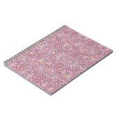 Rosa Meerjungfrau Fischskala Holographische Elegan Notizblock (Linke Seite)