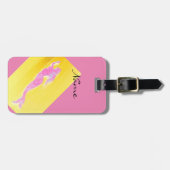 Rosa Meerjungfrau Gepäckanhänger (Vorderseite horizontal)