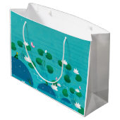 Rosa Meerjungfrau-Geschenk-Tasche Große Geschenktüte (Rückseite Schrägansicht)