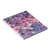 Rosa Meerjungfrau Glitzer Scales- Meerjungenskala Notizblock (angewinkelt)