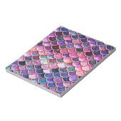 Rosa Meerjungfrau Glitzer Scales- Meerjungenskala Notizblock (Rotiert)