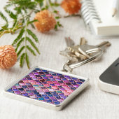 Rosa Meerjungfrau Glitzer Scales- Meerjungenskala Schlüsselanhänger (Seite)