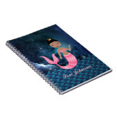 Rosa Meerjungfrau im Herzen der Fantasy Ocean Szen Notizblock (Rechte Seite)