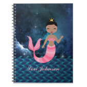Rosa Meerjungfrau im Herzen der Fantasy Ocean Szen Notizblock (Vorderseite)