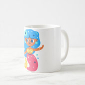 Rosa Meerjungfrau Kaffeetasse (VorderseiteRechts)