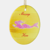 rosa Meerjungfrau Keramik Ornament (Rechts)