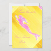 rosa Meerjungfrau Magneteinladung (Vorderseite)