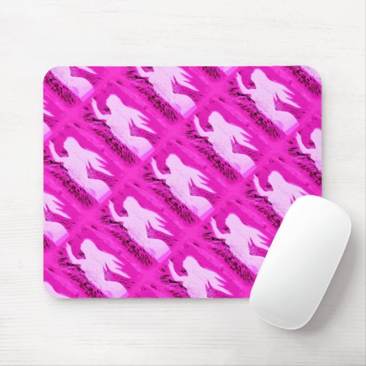 Rosa Meerjungfrau Mousepad (Mit Mouse)