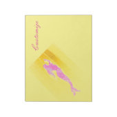 Rosa Meerjungfrau Notizblock (Rotiert)