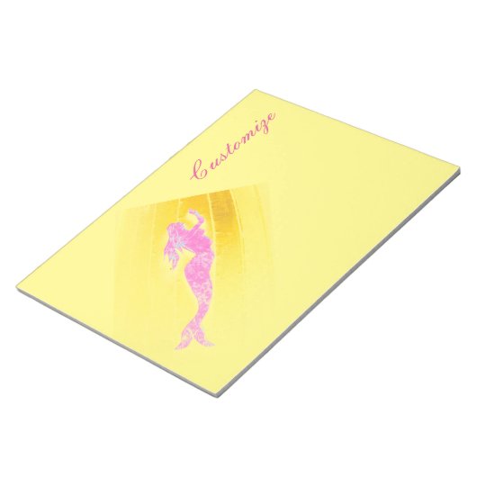 Rosa Meerjungfrau Notizblock (angewinkelt)