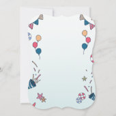 Rosa Meerjungfrau Party Geburtstag Einladung (Rückseite)