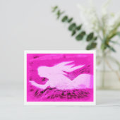 Rosa Meerjungfrau Postkarte (Stehend Vorderseite)