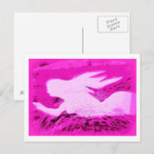 Rosa Meerjungfrau Postkarte (Vorne/Hinten)