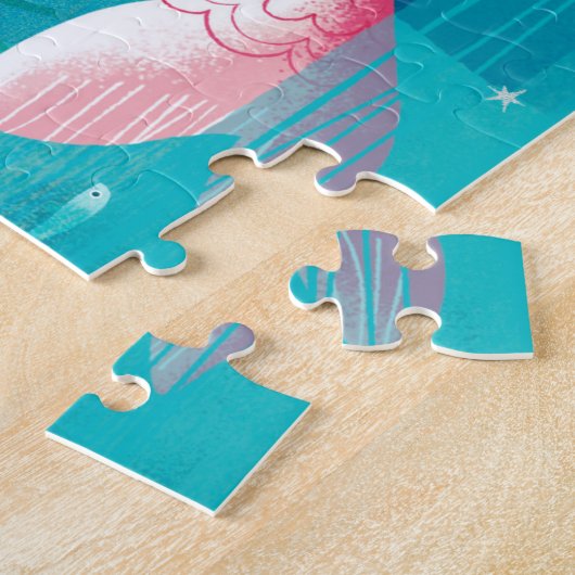 Rosa Meerjungfrau-Puzzlespiel Puzzle (Seite)