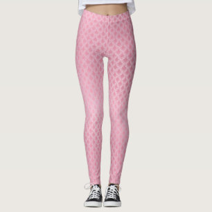 Rosa Meerjungfrau-Schuppenmuster-Leggings Leggings