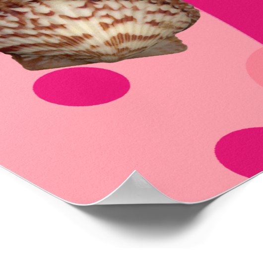 Rosa Meerjungfrau und Dolphin Print Poster (Ecke)