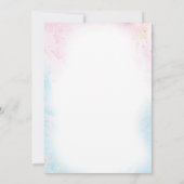 Rosa Meerjungfrau unter dem Meer Geburtstag Einladung (Rückseite)