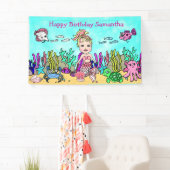 Rosa Meerjungfrau unter dem Meeresbanner Banner (Insitu)