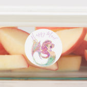 Rosa Meerjungfraudusche Etiketten (Befestigt)