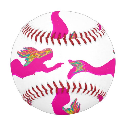 Rosa Meerjungfrauen im Hintergrund Thunder_Cove Baseball (Rückseite)