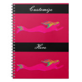 Rosa Meerjungfrauen rot/schwarz Notizblock (Vorderseite)