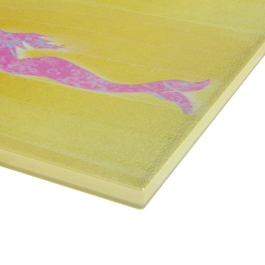 Rosa Meerjungfrauen Schneidebrett (Ecke)