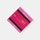 Rosa Meerjungfrauen Serviette (Ecke)
