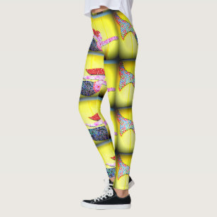 Rosa Meerjungfrauen Thunder_Cove gelb Leggings