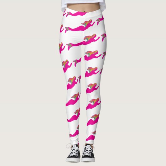 Rosa Meerjungfrauen Thunder_Cove weiß Leggings (Vorderseite)